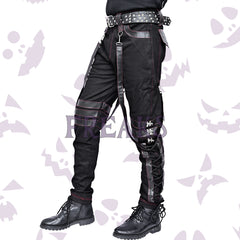 Shadow Boss Gothic Pants for Men with lace up Punk Style