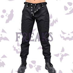 Button Up Gothic Men Slim Fit Pant
