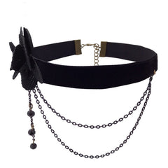 YiYaoFa Elegant Rose Choker Necklace for Women Accessories Gothic Party Jewelry Vintage Statement Necklace & Pendant DD-38