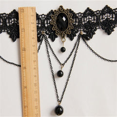Vintage Choker Necklace Gothic Jewelry False Collar Statement Bead Necklace for Women Accessories Necklaces & Pendants GN-13