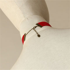 YiYaoFa Handmade Red Ribbon Choker Necklace & Pendant Women Accessories Gothic Jewelry Statement Necklace Party Jewelry DD-31