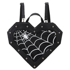 Lolita Spiderweb Heart Shaped Backpacks