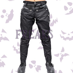 Men Gothic Black Pants Slim Fit
