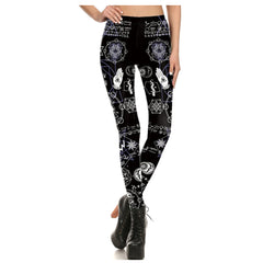 Ouija Gothic Legging Fashion Elastic 3D Push-Up Leggings