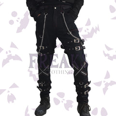 Punk Rock Chains Pant with red stiching