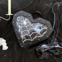 Lolita Spiderweb Heart Shaped Backpacks