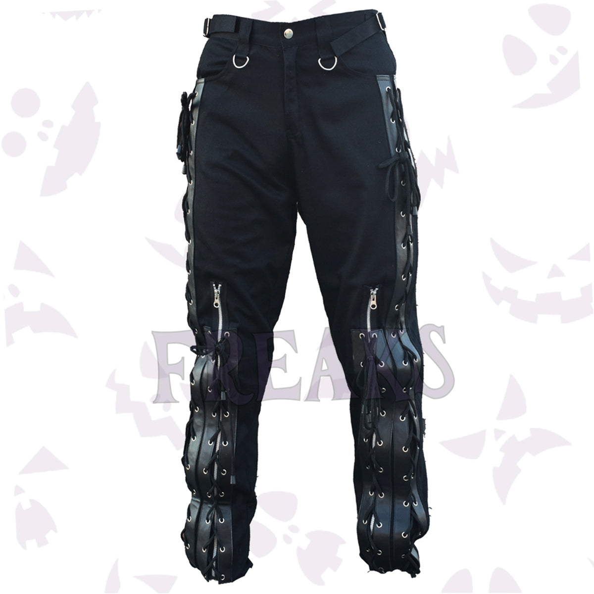 High Waist Lace Up Gothic Pant