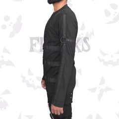 Men Black Gothic Shirt Top
