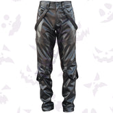 Men's black leather bouncers pants – front view