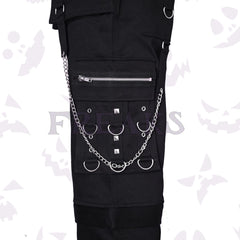 Women High Waist Studs Gothic Pant