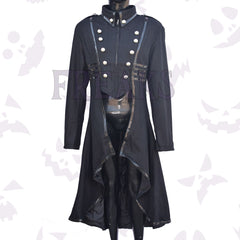 Gothic Empress Double-Breasted Long Coat