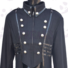 Gothic Empress Double-Breasted Long Coat