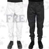Men's gothic slim fit pants in black and white