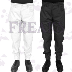 Men's gothic slim fit pants in black and white