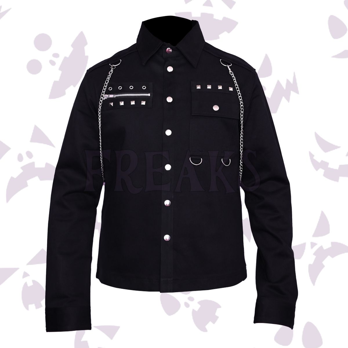 Men's Gothic Button Up Punk Shirt Men's Gothic Button Up Punk Shirt