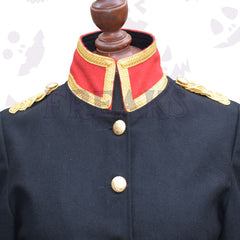 Men’s gothic black hussar coat inspired by Napoleon military officer uniform”