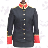 Napoleon military officer jacket in black hussar tunic style with gold detailing