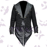 shadow Duster Steampunk Tailcoat with ornate brocade lapels, antique buttons