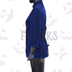 Victorian Blue Velvet Tailored Coat