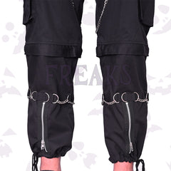 Utility Cargo Industrial Buckle Chains Trouser