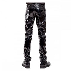 Vinyl PVC Punk Rocker Shine Pant – men’s skin fit wetlook pants with glossy shine
