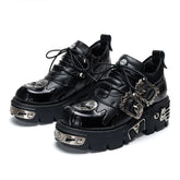 Unisex Punk Rock Skull Retro Leather Shoes