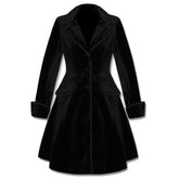 Victorian Style Black Velvet Frock | Women Goth Coat