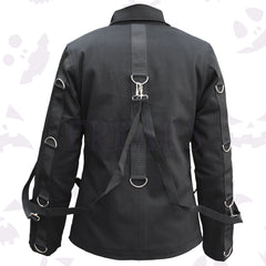 Sentinel Gothic Mens Jacket: ALT Buckle Straps Jacket