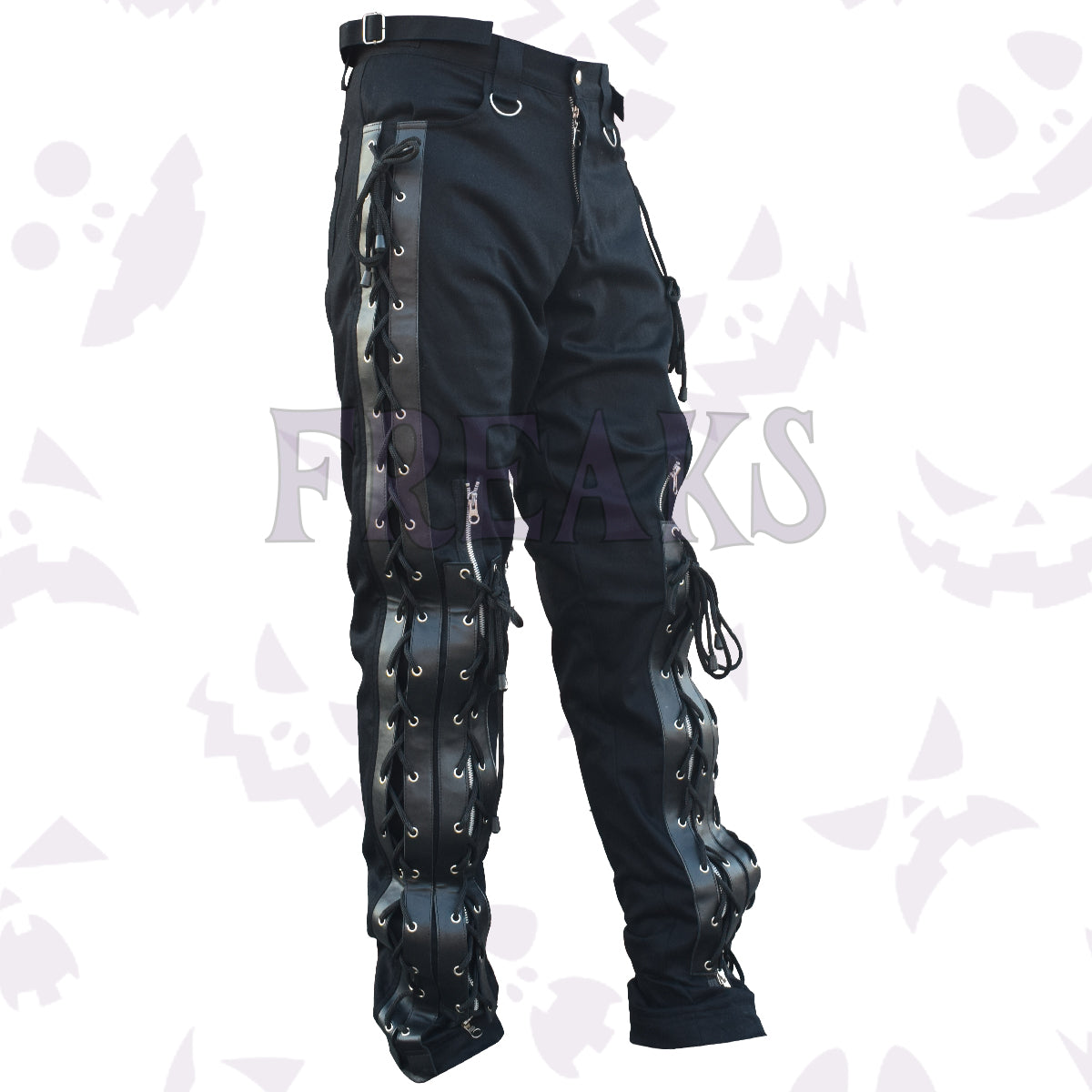 High Waist Lace Up Gothic Pant: ALT Slim Fit Pants For Men